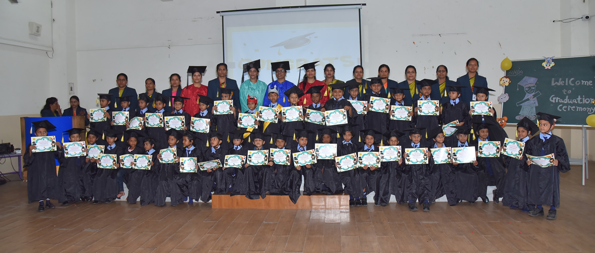 SR KG grade graduates ceremony - Dr Cyrus Poonawalla English Medium School uruli kanchan